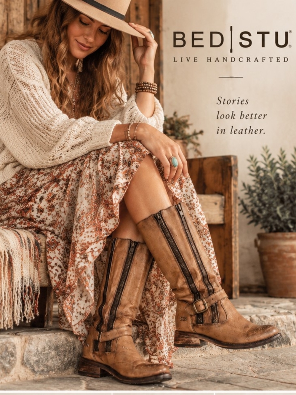 Bed|Stu Tango Cobbler Series Tall Leather Double-Zip Boots